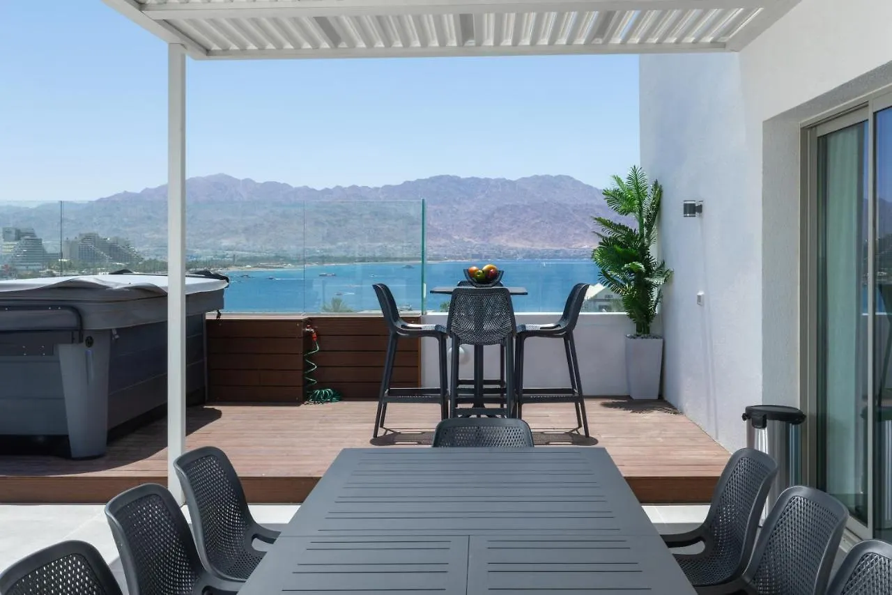 Apartmán Sea Side-Presidential Suite Amazing View Privet Jacuzzi Ejlat